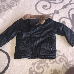 Toddlers Leather Jacket